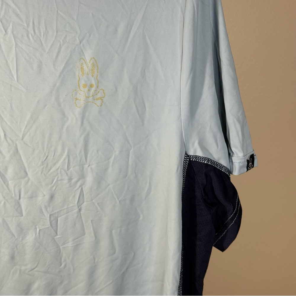Psycho Bunny Light Blue and Navy Short Sleeve Tee - Picture 4 of 6